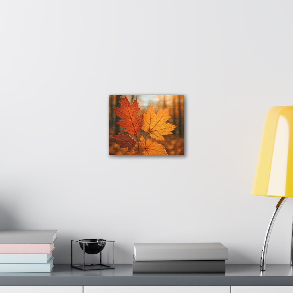 Wall Decor Autumn Leaf Canvas Art Cozy Fall Home Decor Nature Wall Decor Gift for Nature Lovers Thanksgiving Decor Rustic Wall Art