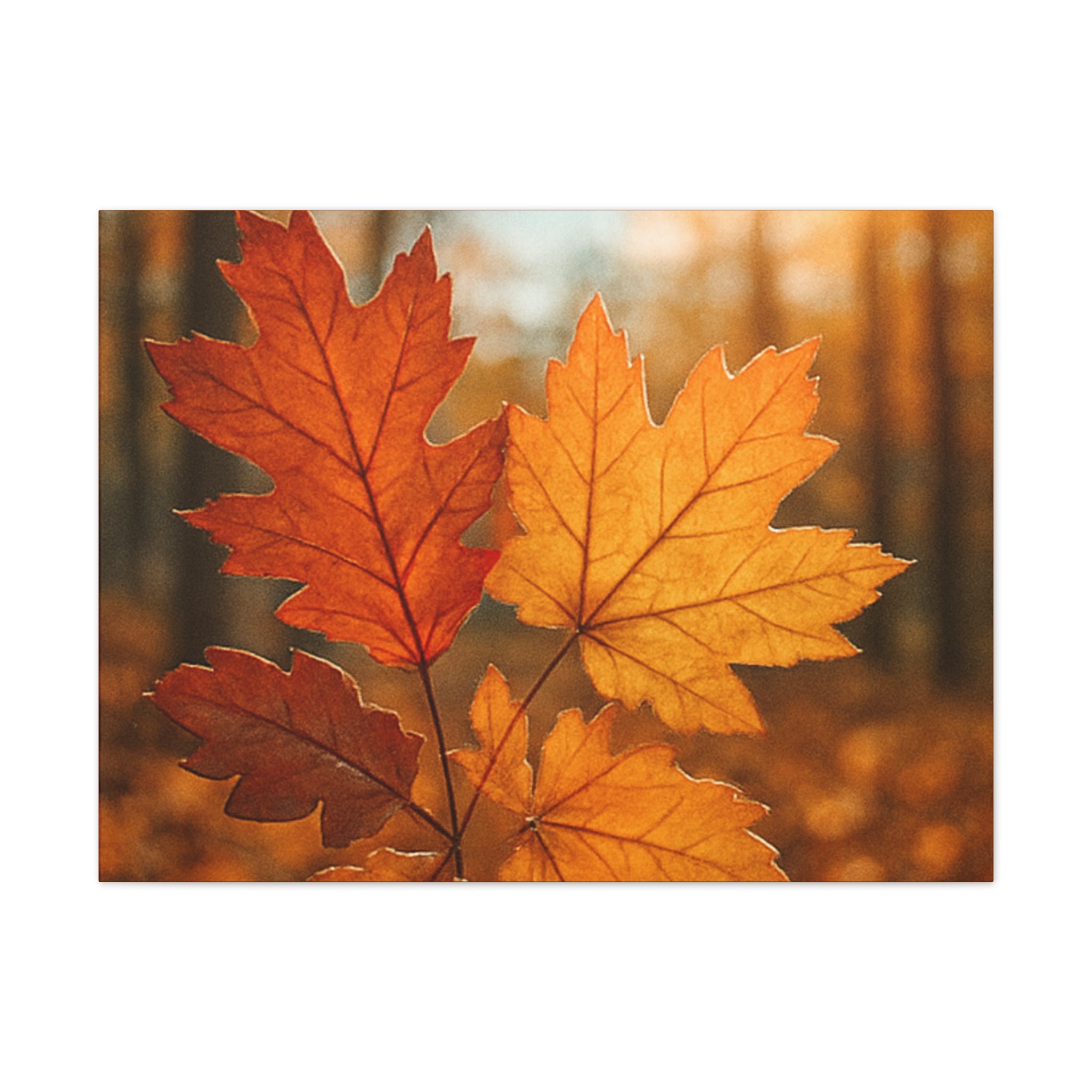 Wall Decor Autumn Leaf Canvas Art Cozy Fall Home Decor Nature Wall Decor Gift for Nature Lovers Thanksgiving Decor Rustic Wall Art