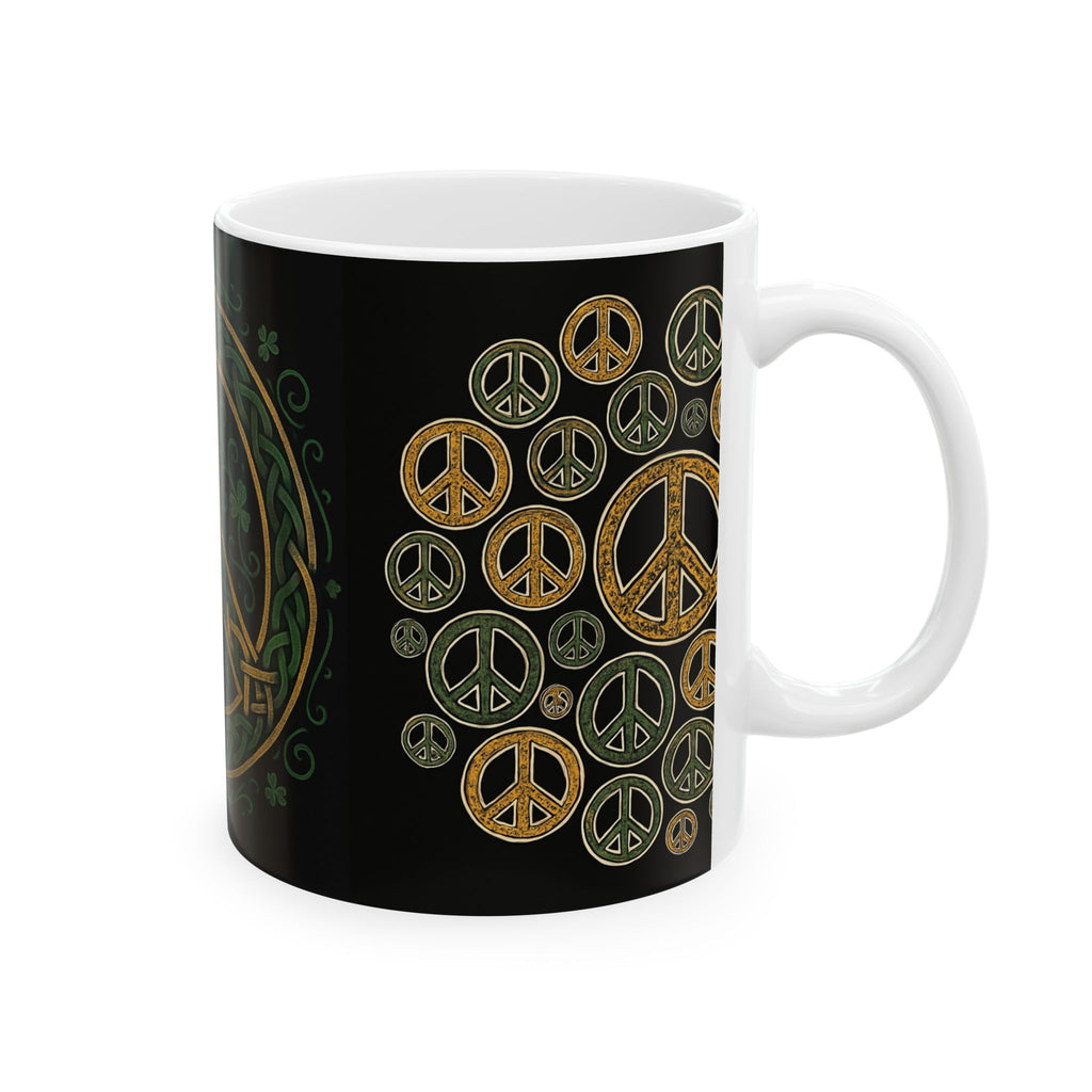 Irish Mug Celtic Peace Mug For Tea and Coffee Lovers Boho Home Decor St. Patrick's Day Eco-Friendly Peace Mug Gift 11oz