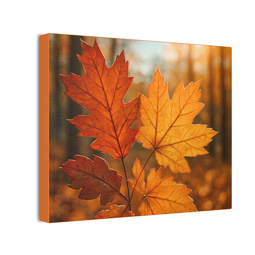 Wall Decor Autumn Leaf Canvas Art Cozy Fall Home Decor Nature Wall Decor Gift for Nature Lovers Thanksgiving Decor Rustic Wall Art