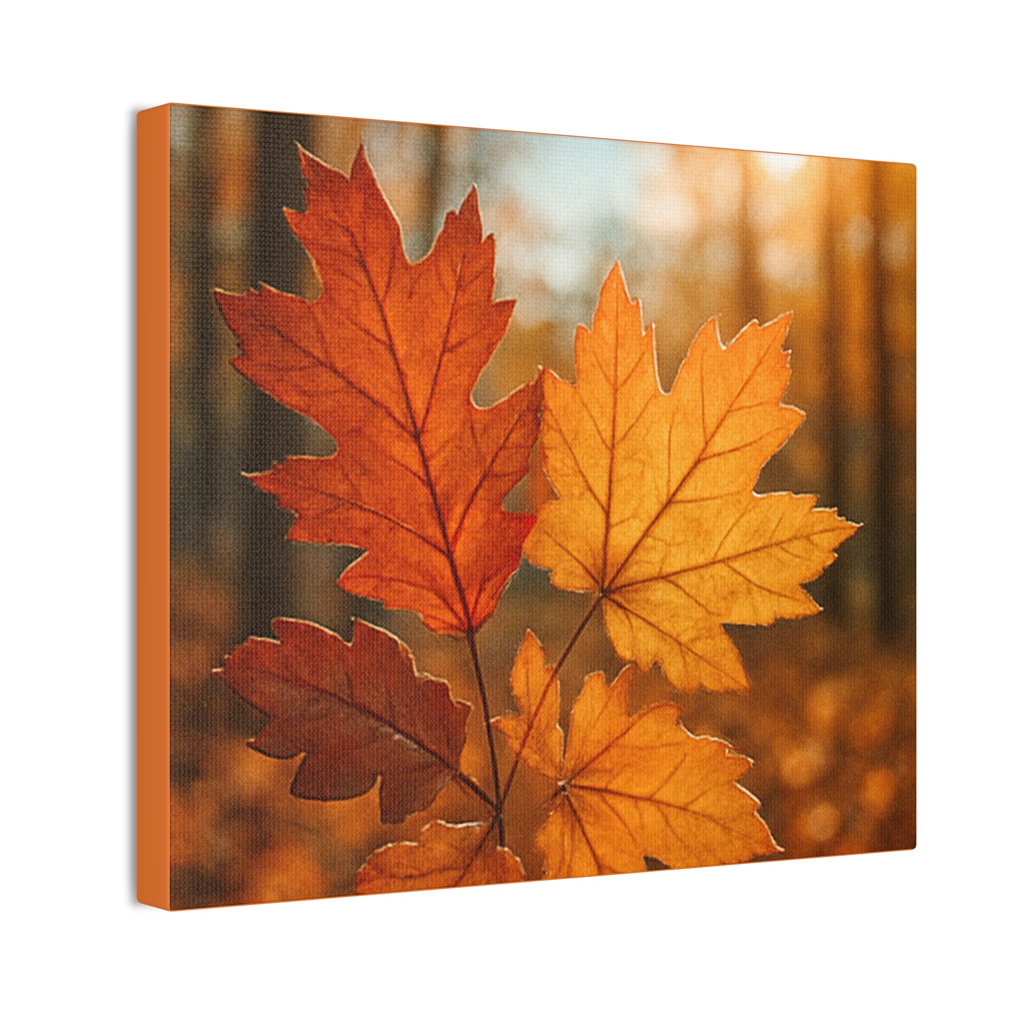Wall Decor Autumn Leaf Canvas Art Cozy Fall Home Decor Nature Wall Decor Gift for Nature Lovers Thanksgiving Decor Rustic Wall Art