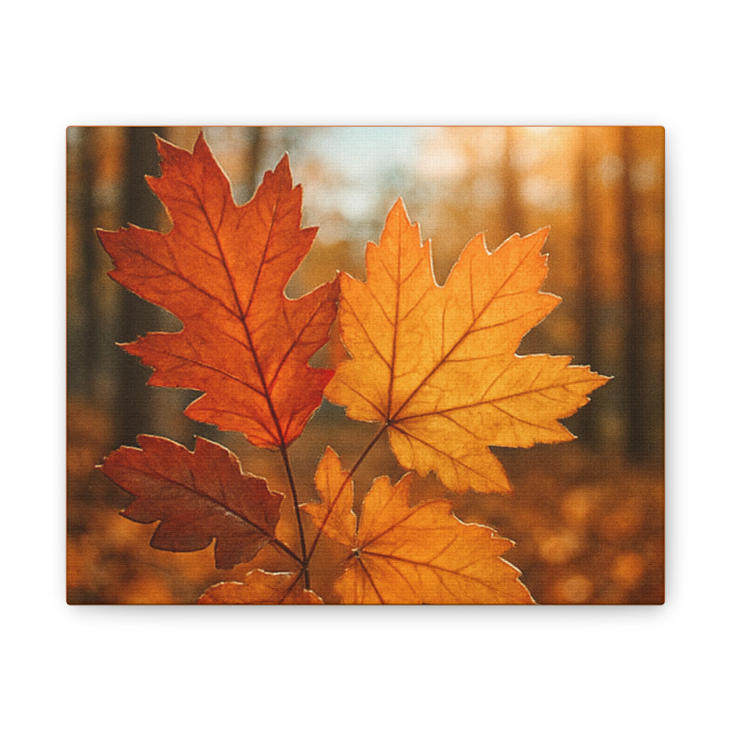 Wall Decor Autumn Leaf Canvas Art Cozy Fall Home Decor Nature Wall Decor Gift for Nature Lovers Thanksgiving Decor Rustic Wall Art