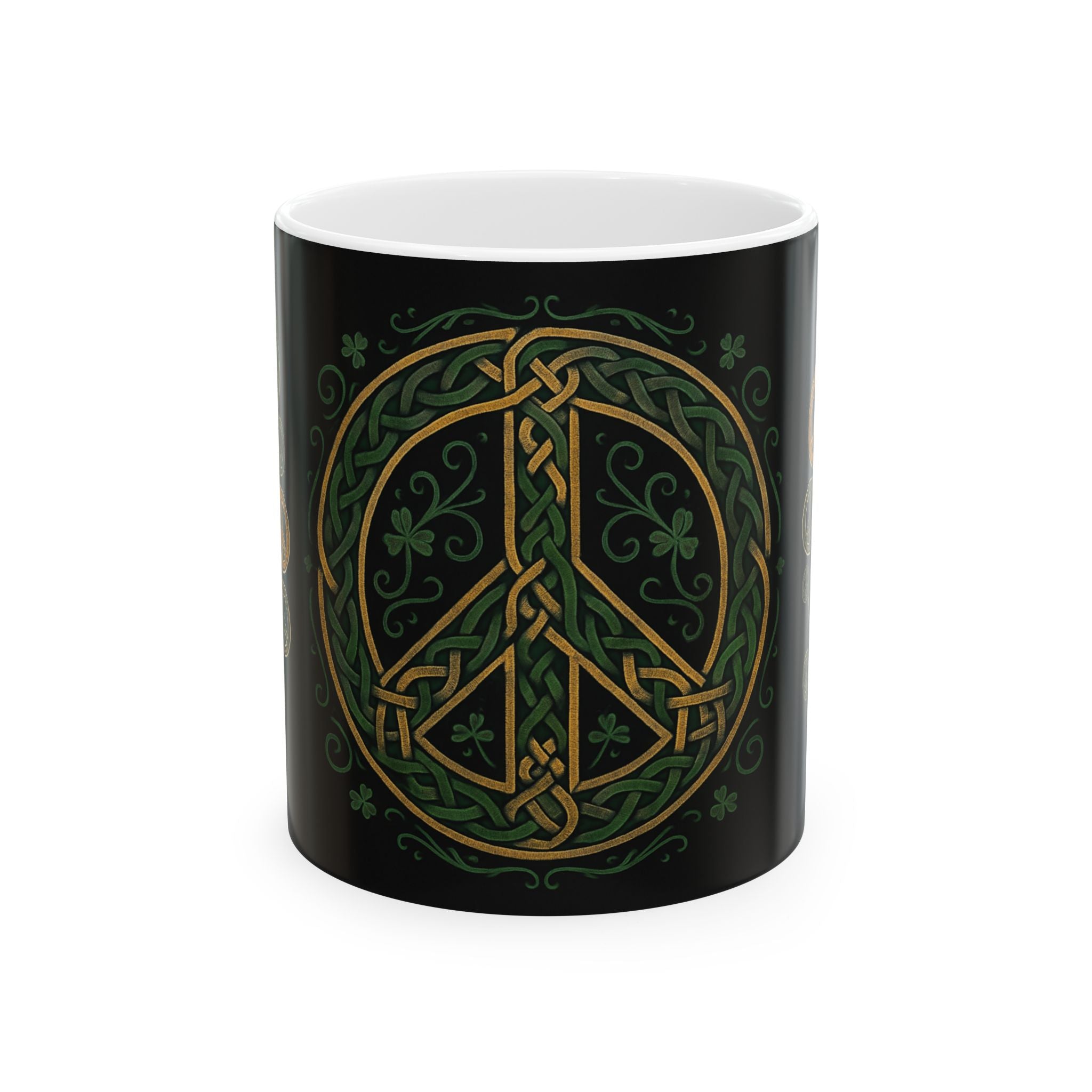Irish Mug Celtic Peace Mug For Tea and Coffee Lovers Boho Home Decor St. Patrick's Day Eco-Friendly Peace Mug Gift 11oz