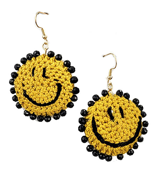 HANDMADE CROCHET EARRING - SMILE-0