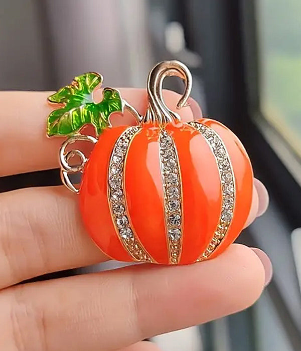 THANKSGIVING THEME PUMPKIN BROOCH OR PIN-0