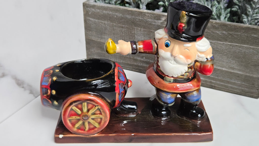 Christmas Candle Holder Tea Light Nutcracker And Cannon Holiday Candle Holder