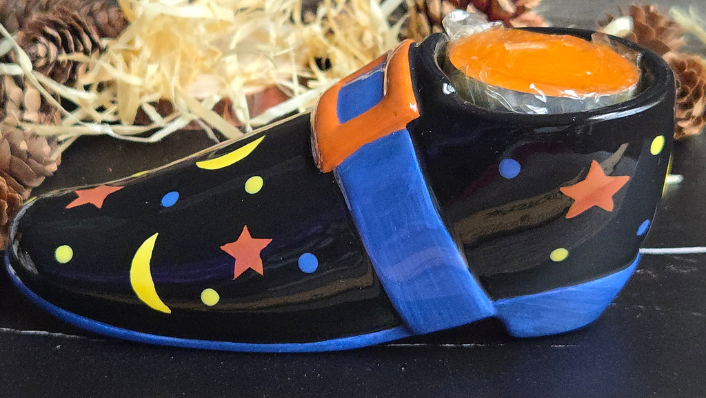 Halloween Candle Holder Tea Light Witches Boot Halloween Decor