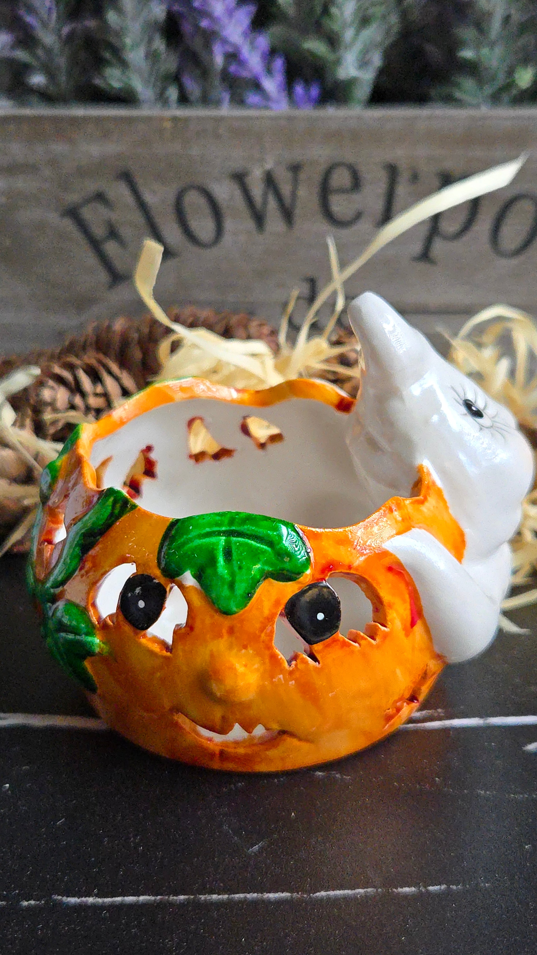 Halloween Candle Holder Tea Light Ghost Pumpkin Candle Holder Halloween Decor