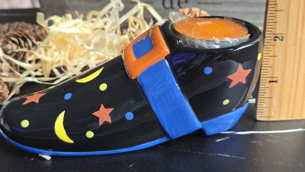 Halloween Candle Holder Tea Light Witches Boot Halloween Decor