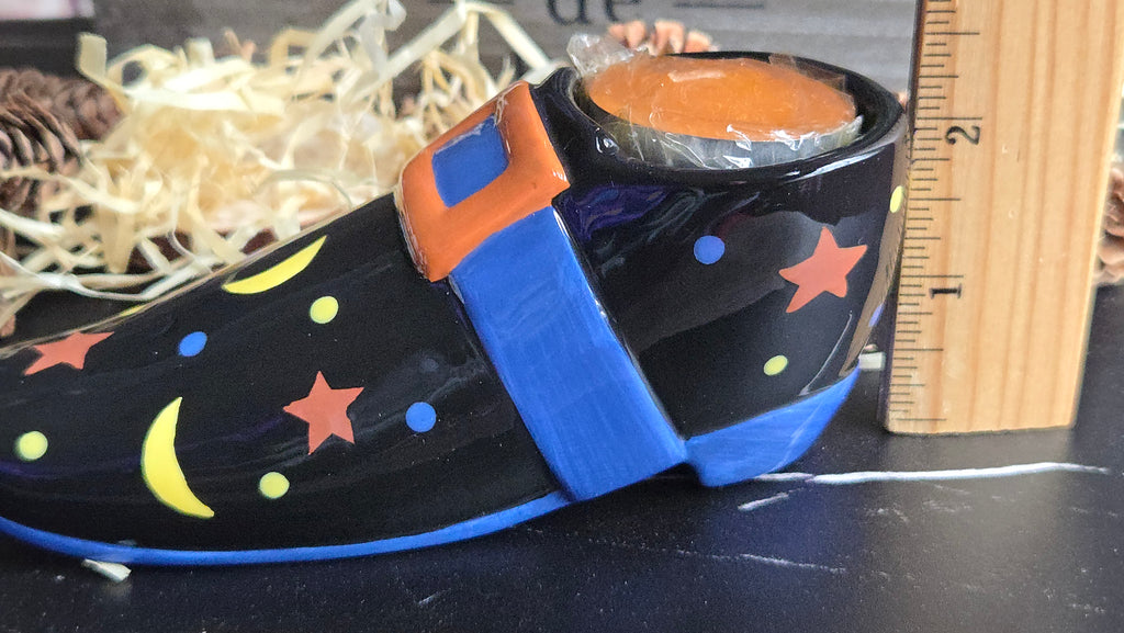 Halloween Candle Holder Tea Light Witches Boot Halloween Decor