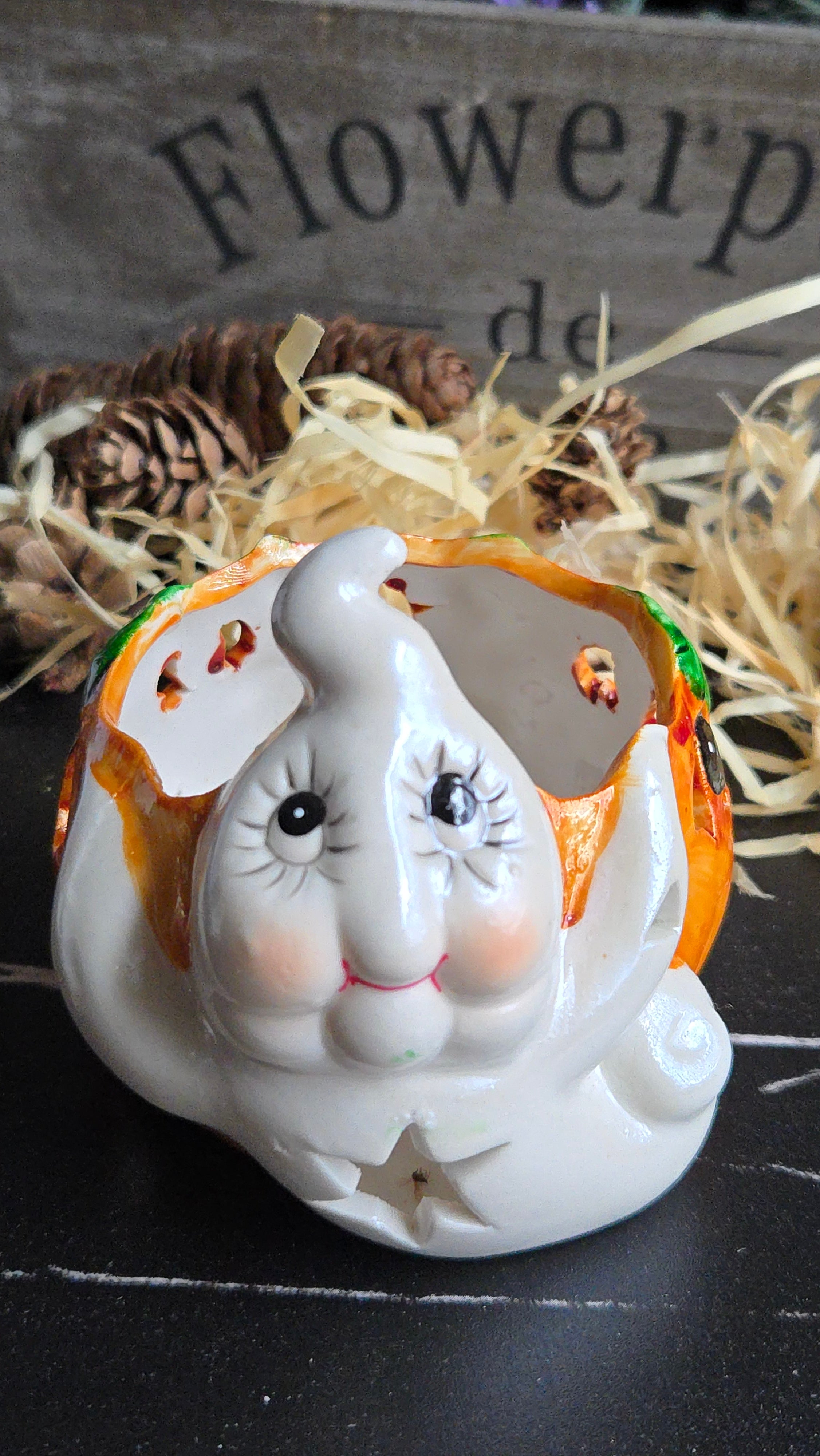 Halloween Candle Holder Tea Light Ghost Pumpkin Candle Holder Halloween Decor