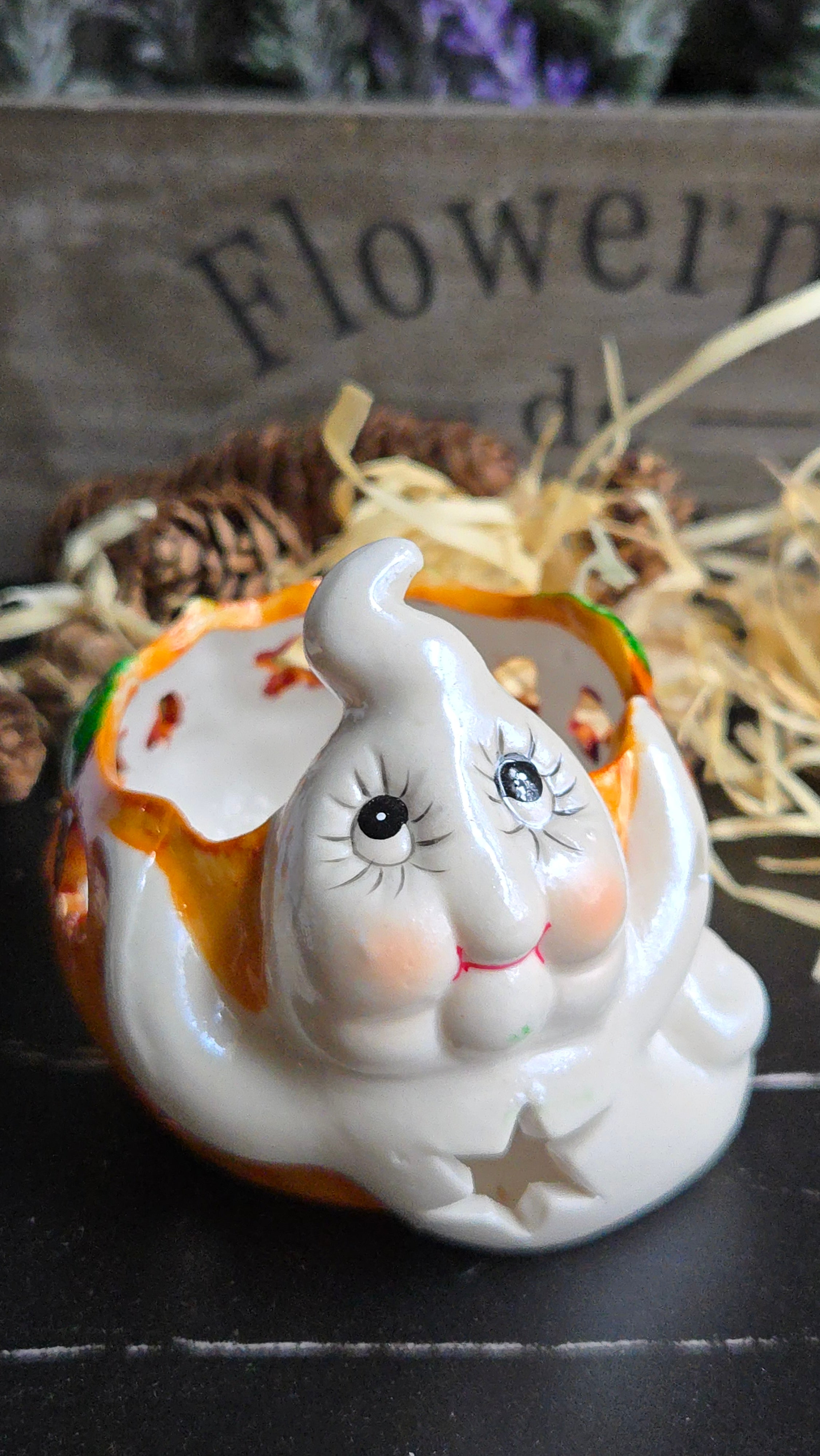 Halloween Candle Holder Tea Light Ghost Pumpkin Candle Holder Halloween Decor
