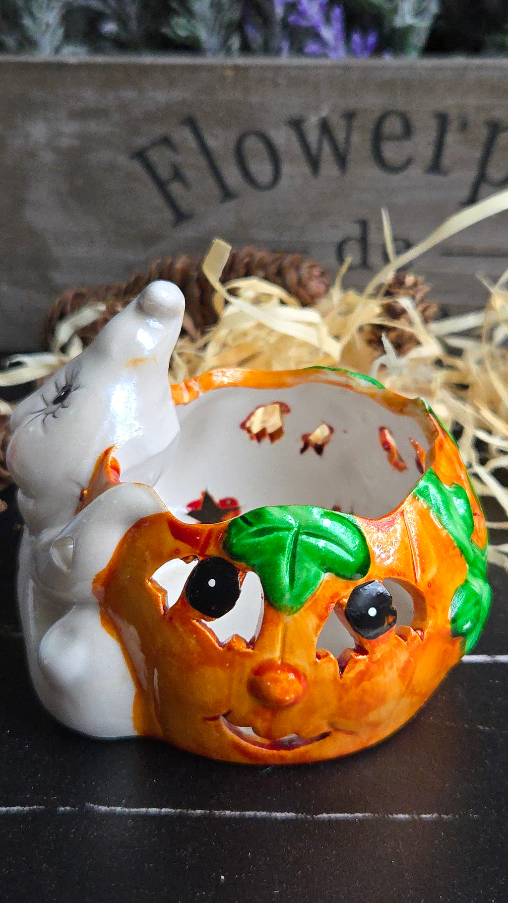 Halloween Candle Holder Tea Light Ghost Pumpkin Candle Holder Halloween Decor